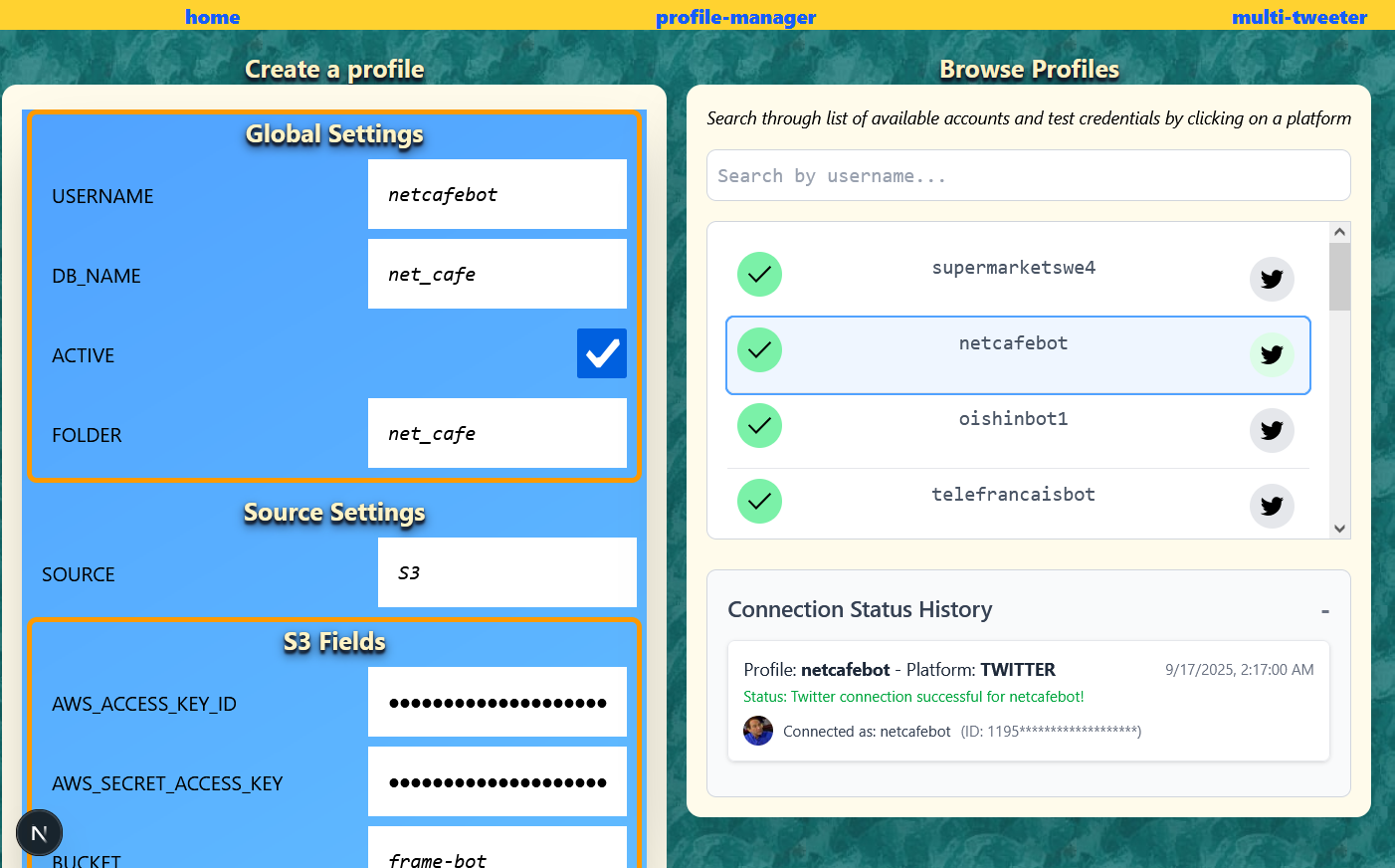 Somewhat improved interface described earlier
