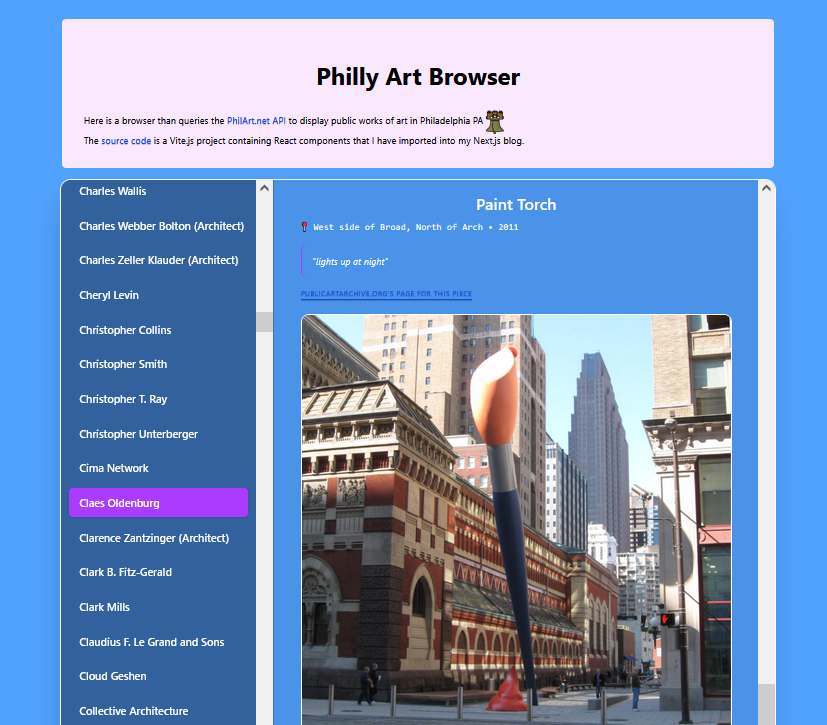 philly art browser preview