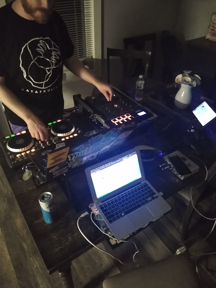 tony trying to understand how my setup works. who can blame him?